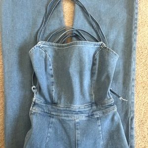Good American Vacay Jean Jumpsuit - size 2(m)